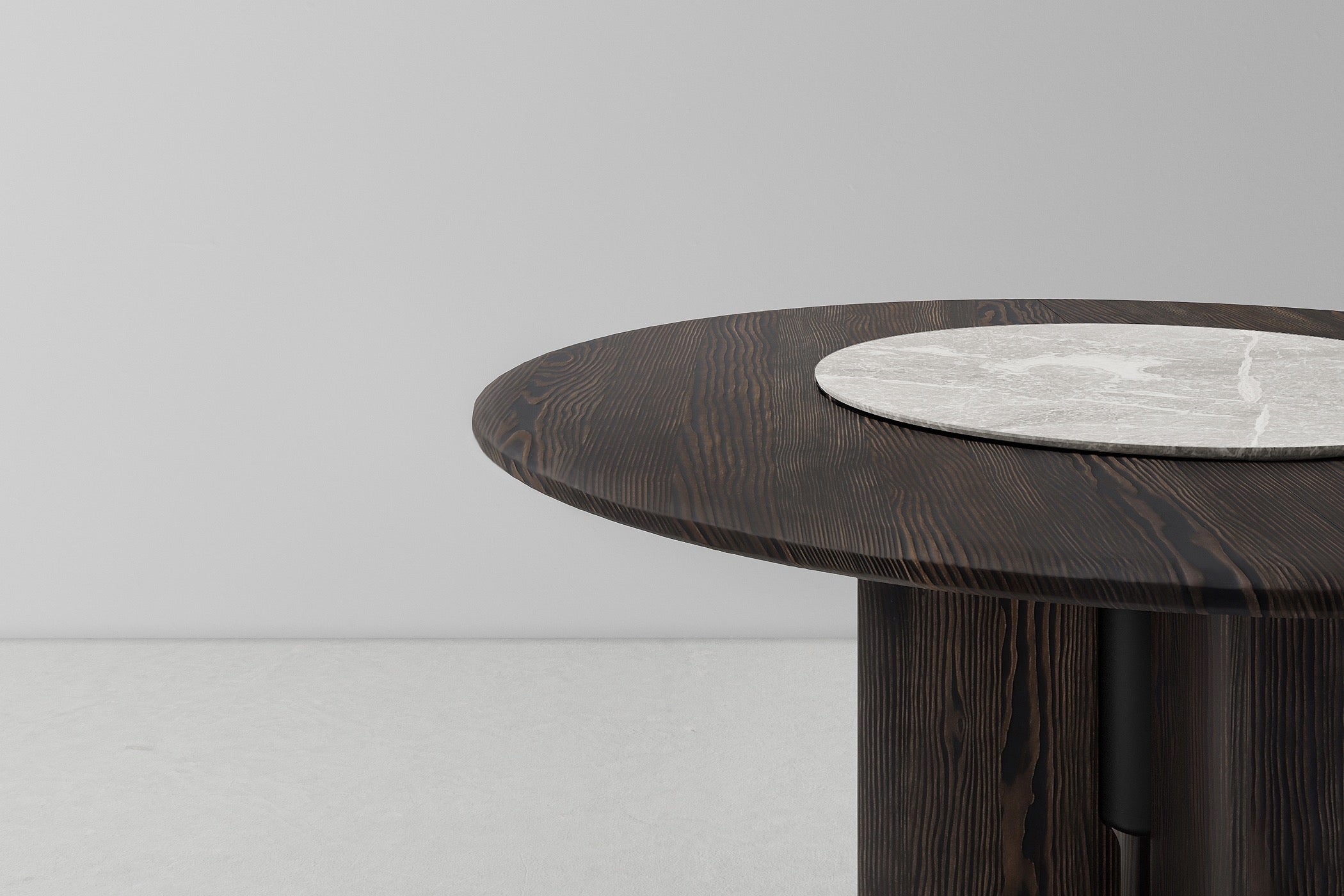 FAIFO ROUND DINING TABLE WITH LAZY SUSAN