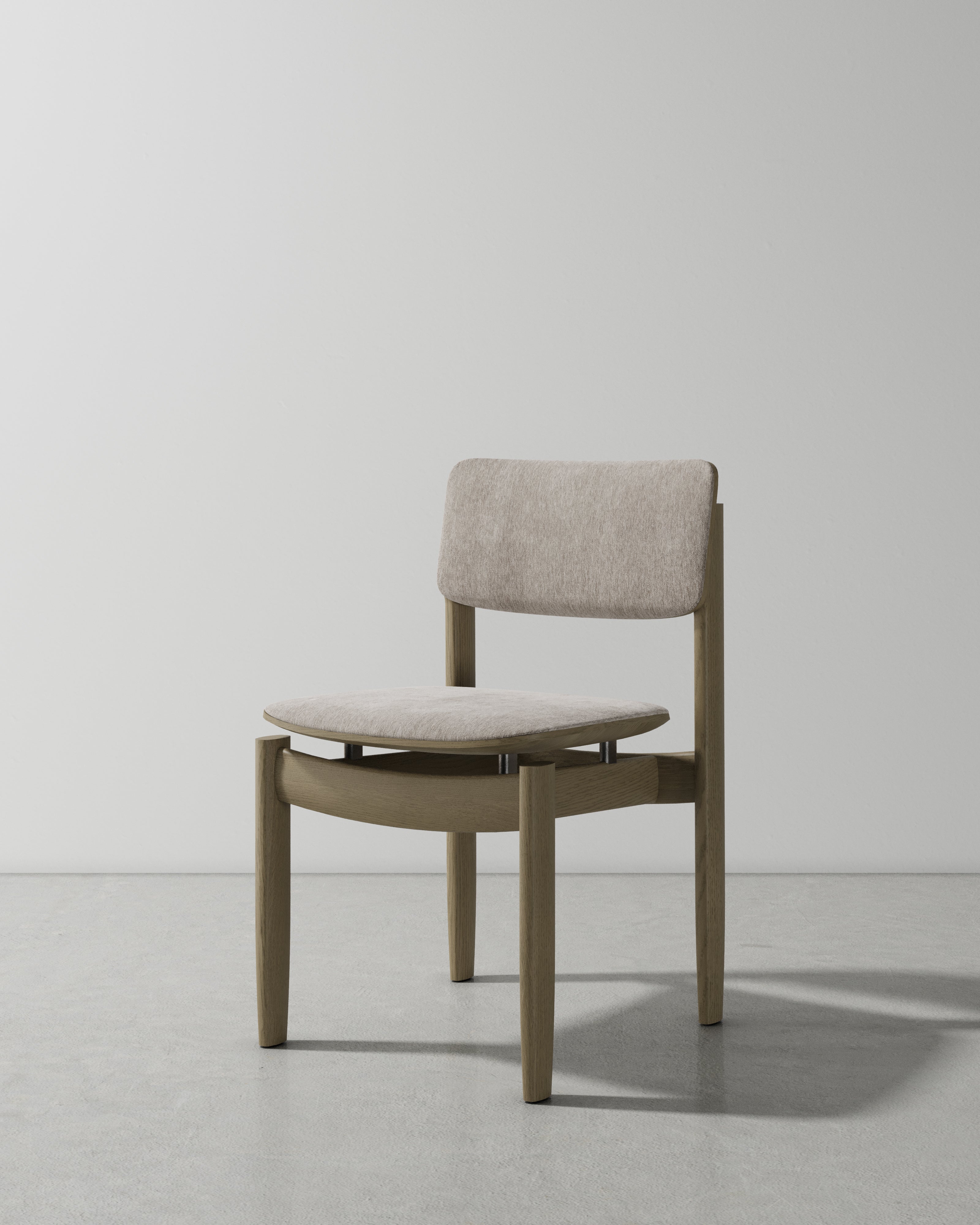 BOW UPHOLSTERED BACK DINING CHAIR