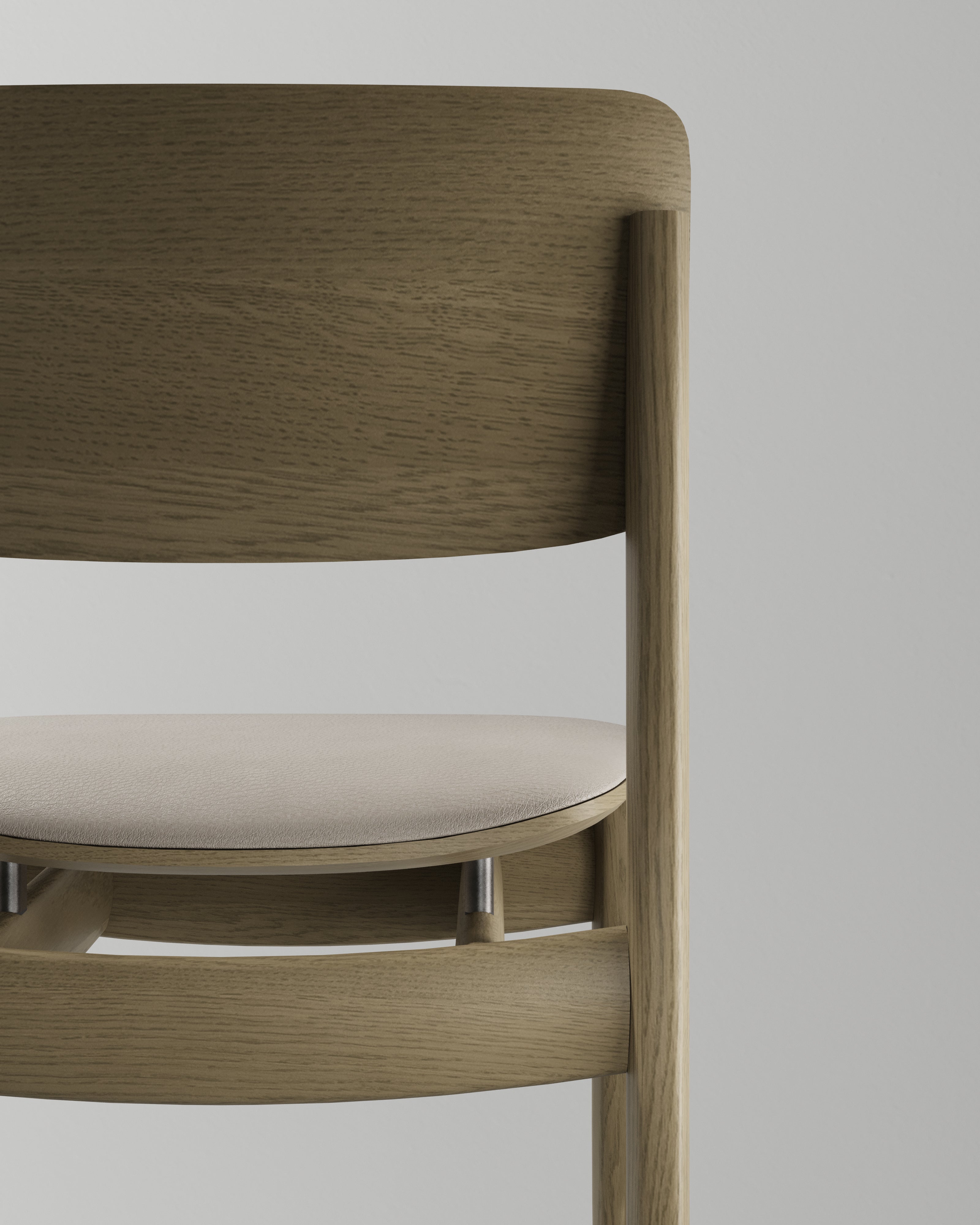 BOW UPHOLSTERED BACK DINING CHAIR