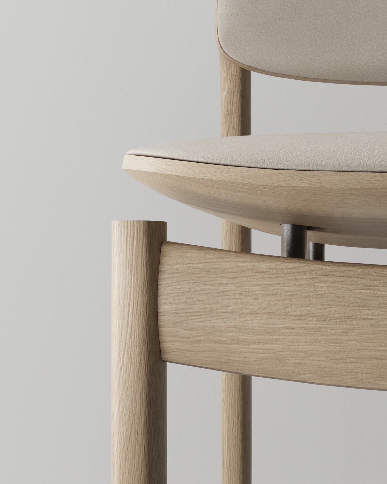 BOW UPHOLSTERED BACK DINING CHAIR