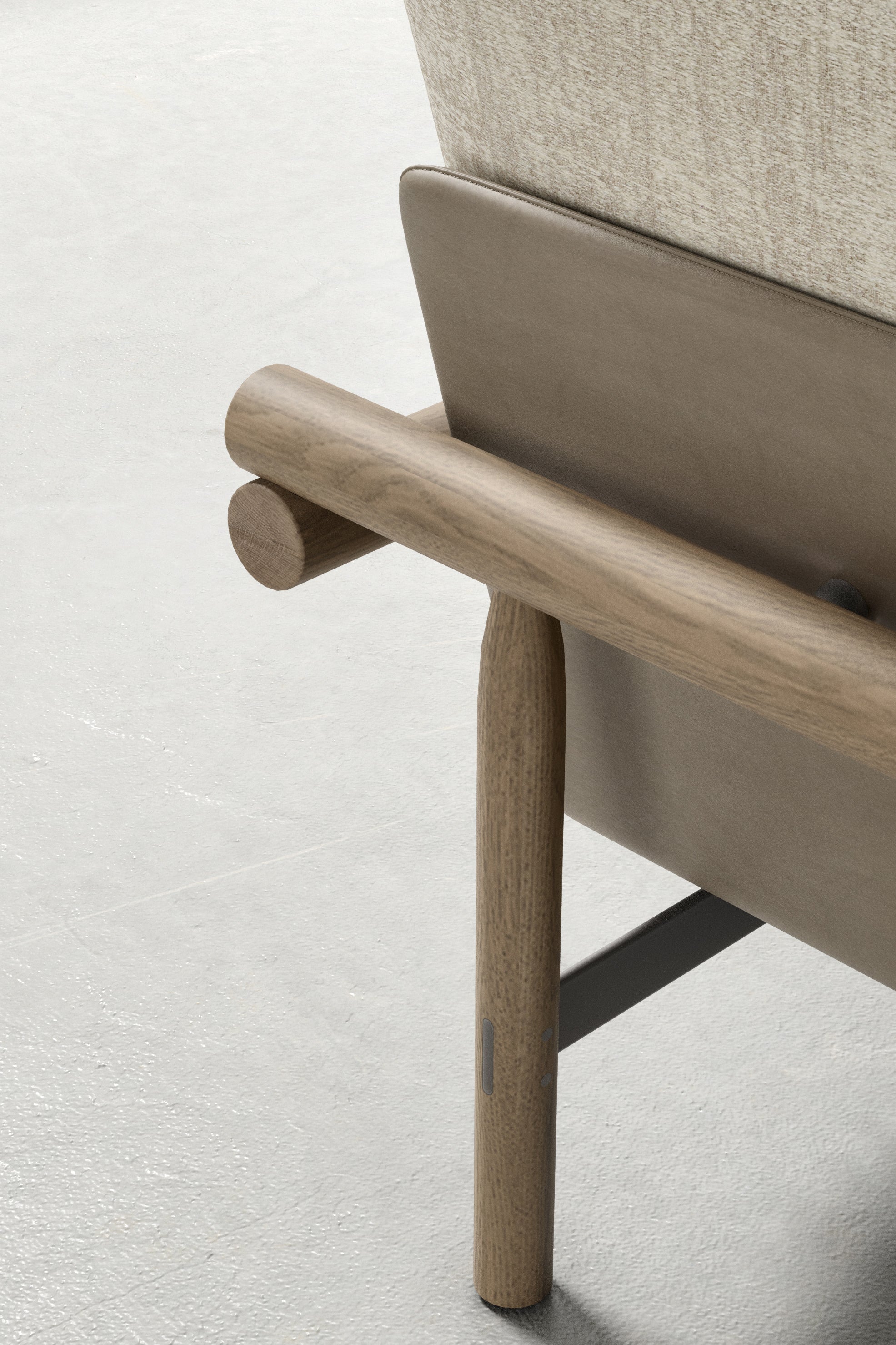STILT 2-SEATER SOFA WITH ARMS - MEDIUM
