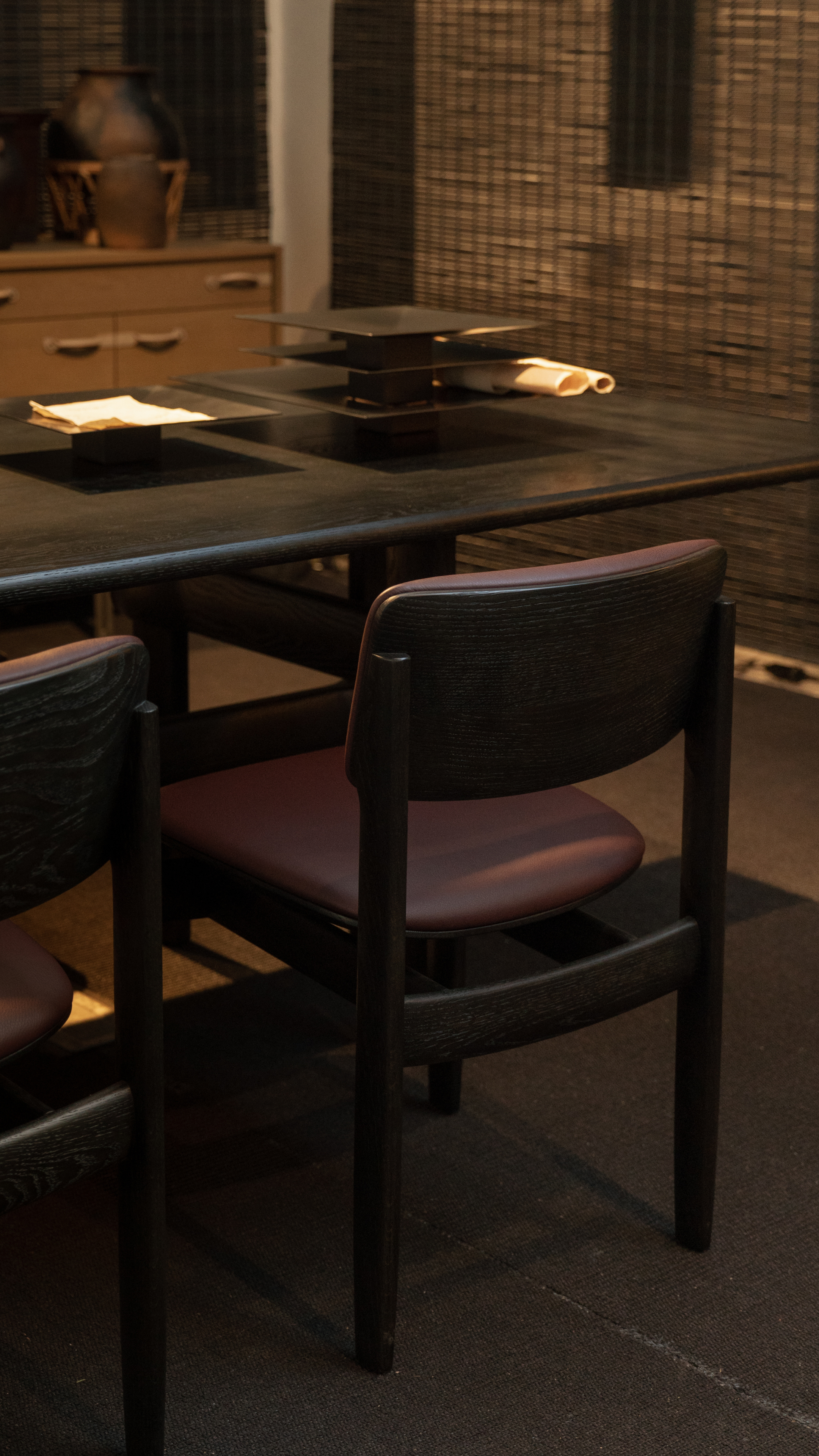 BOW UPHOLSTERED BACK DINING CHAIR