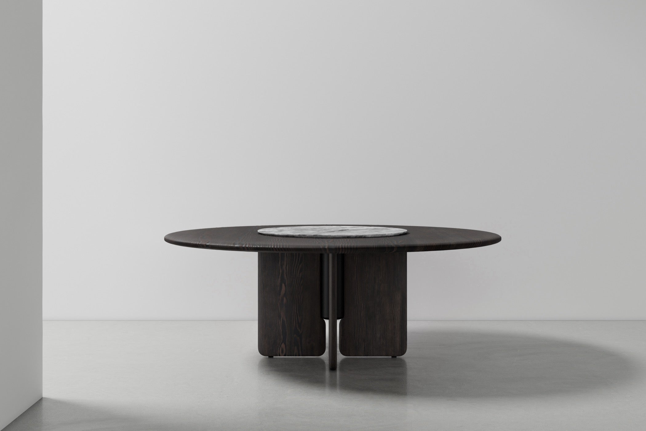 FAIFO ROUND DINING TABLE WITH LAZY SUSAN
