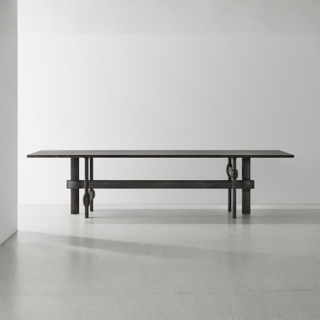【中川】【¥88000】Knot｜Dining table Oak Knot Rectangular Dining Table | District Eight