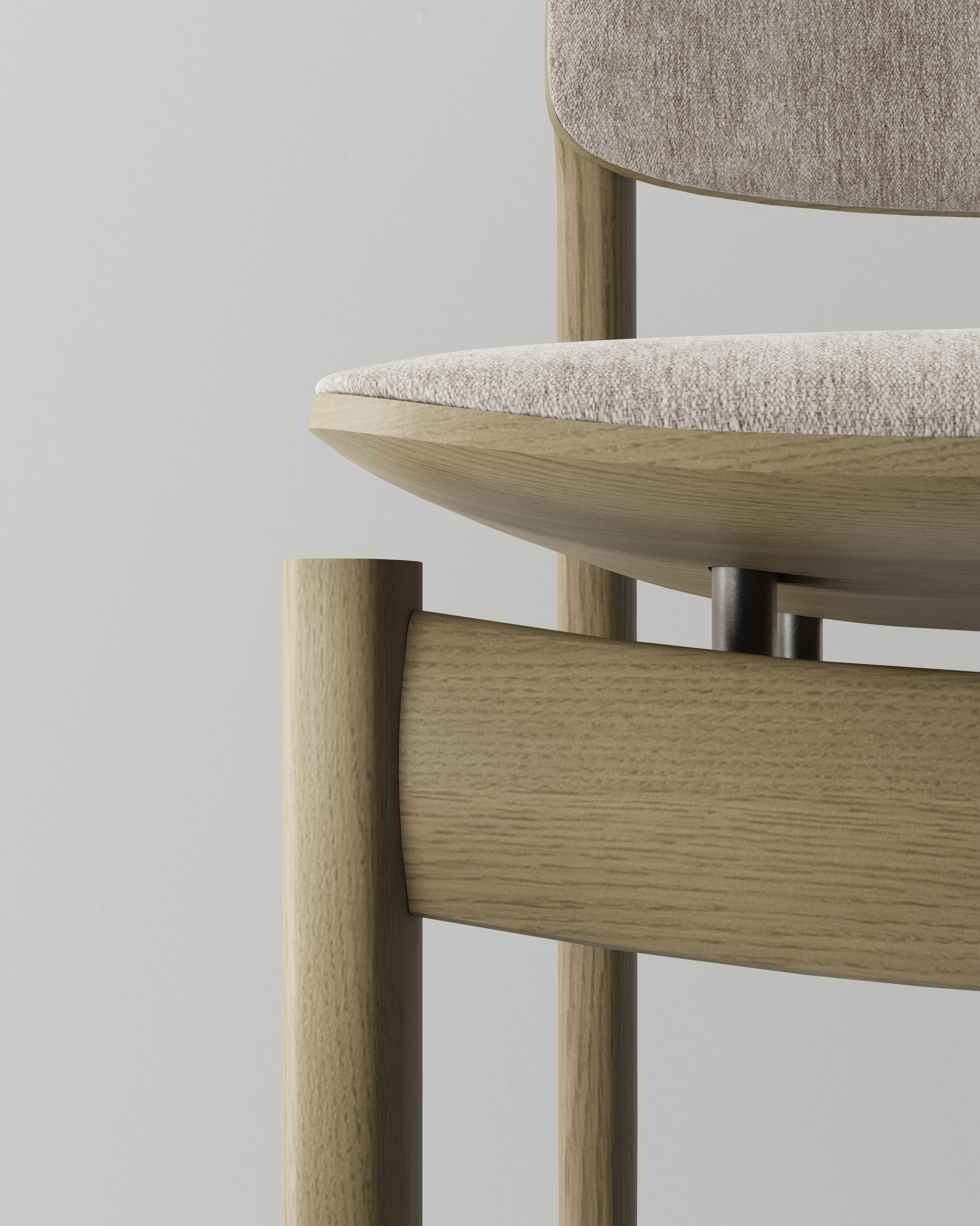 BOW UPHOLSTERED BACK DINING CHAIR