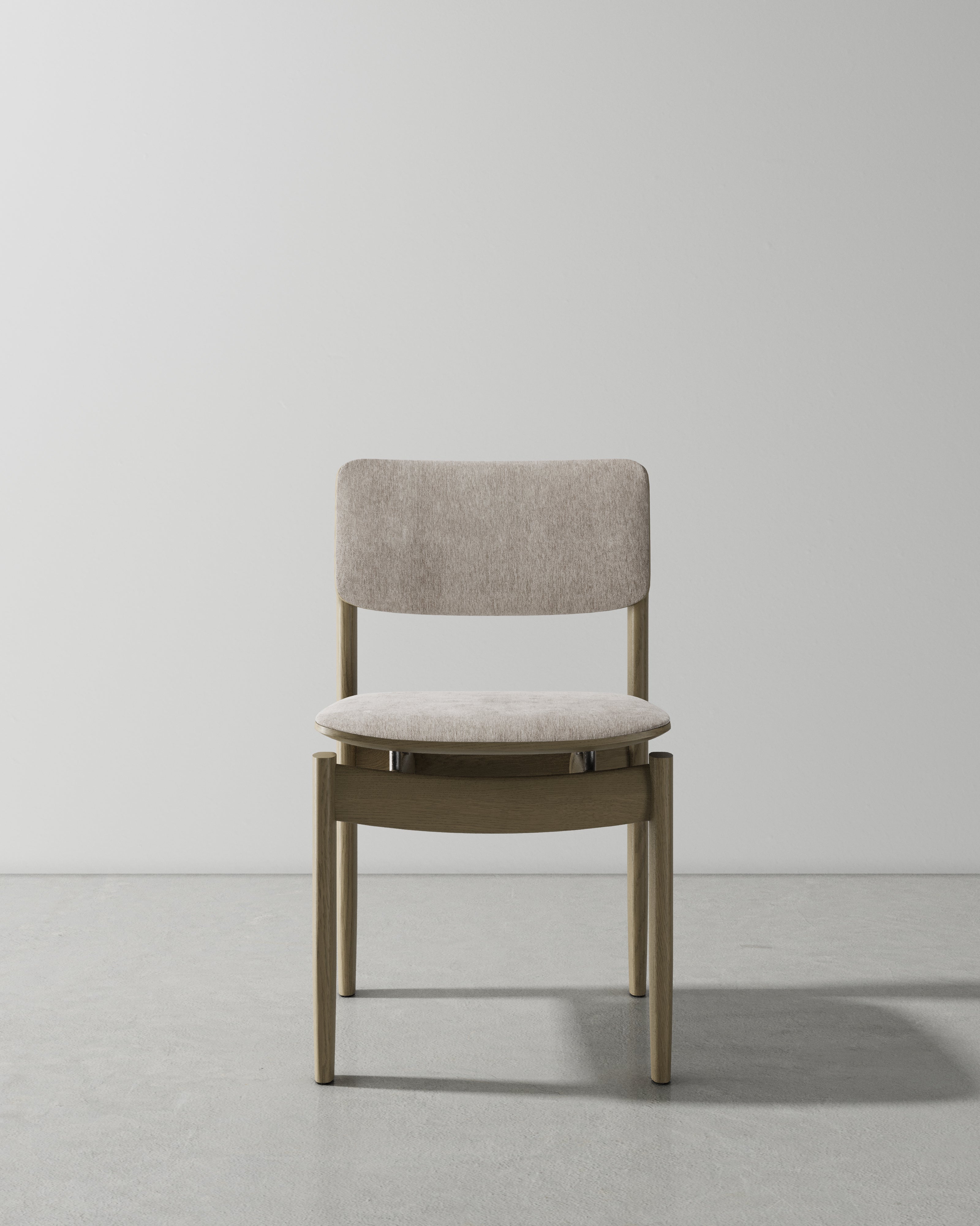 BOW UPHOLSTERED BACK DINING CHAIR