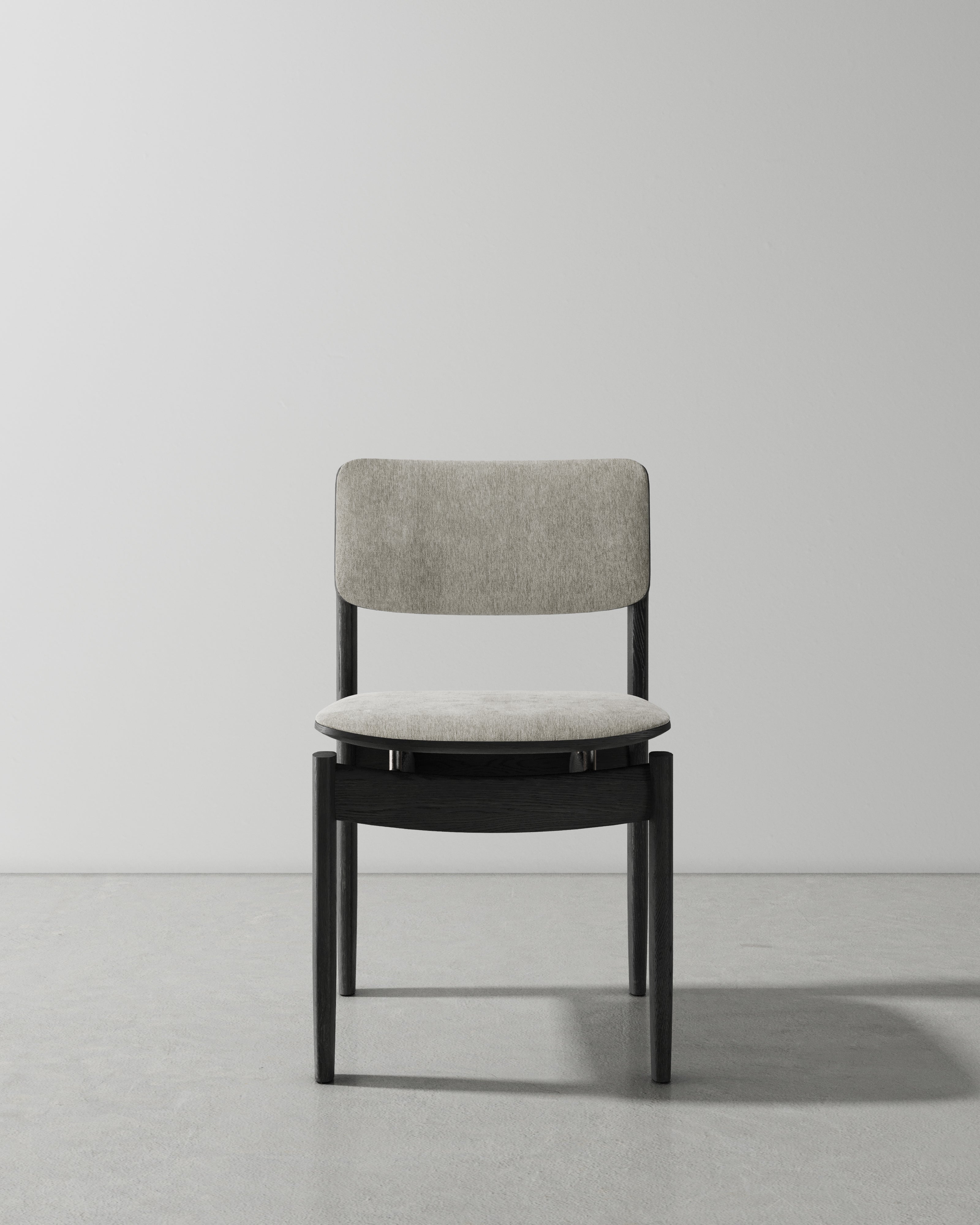 BOW UPHOLSTERED BACK DINING CHAIR