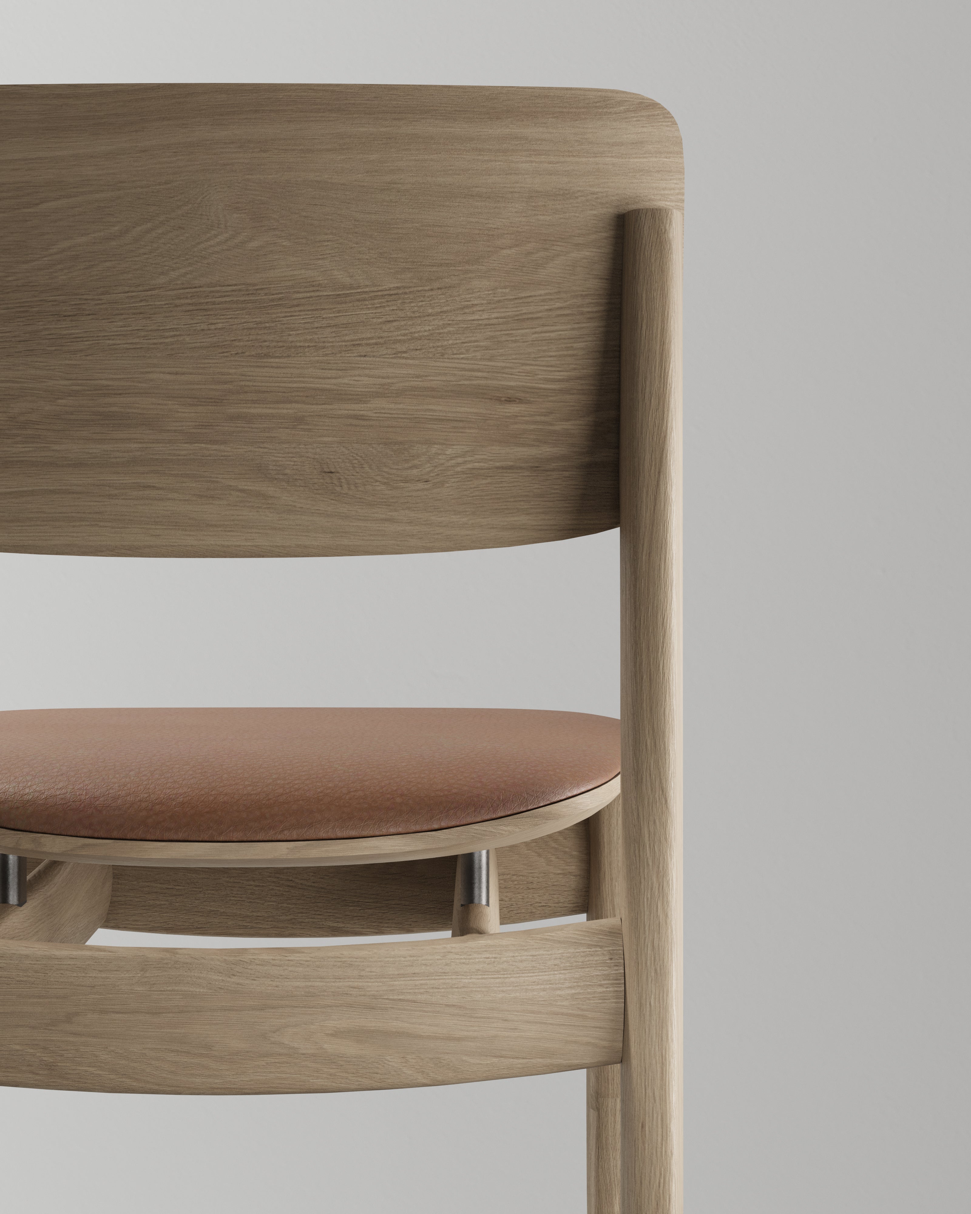 BOW UPHOLSTERED BACK DINING CHAIR