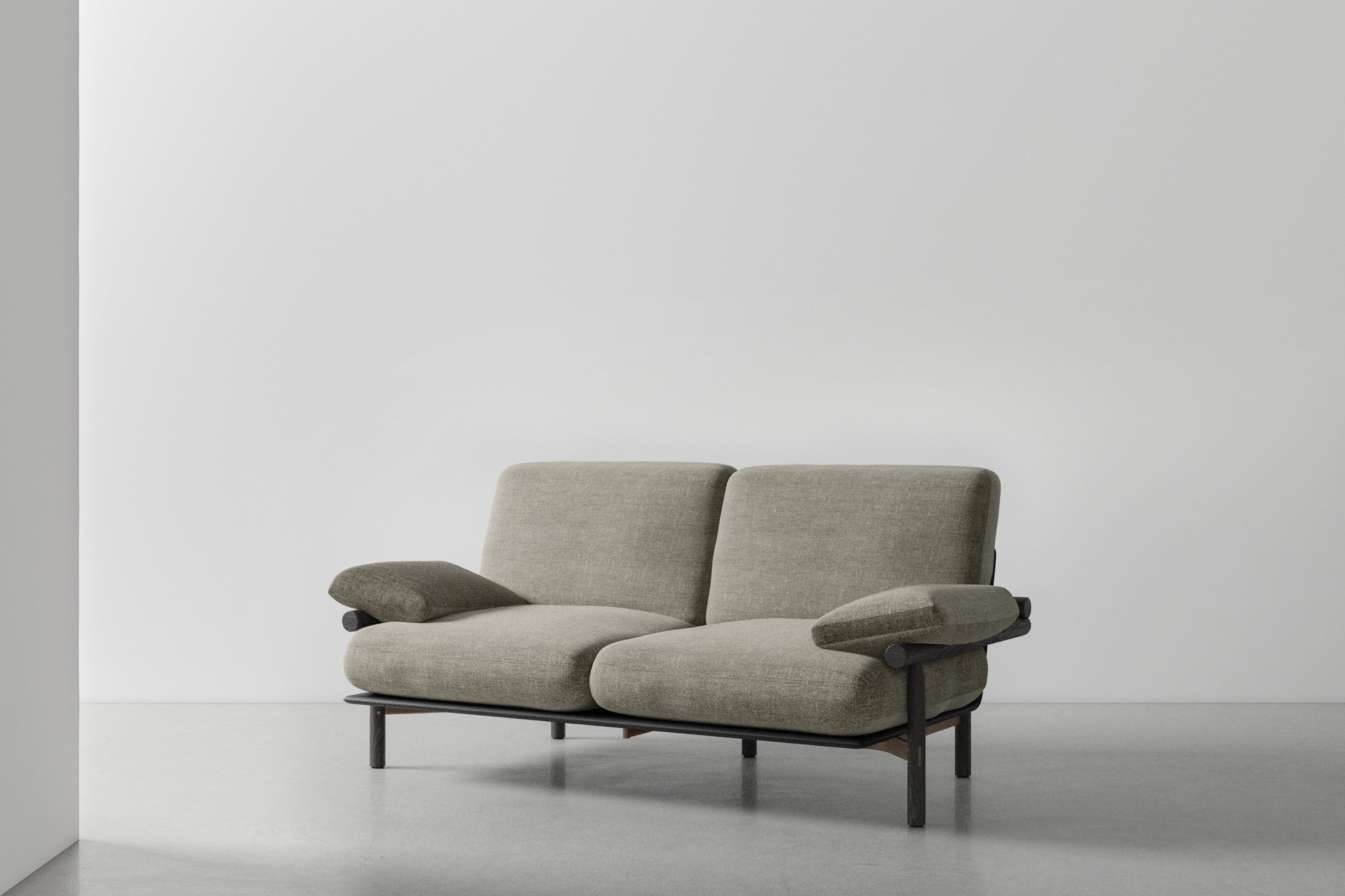 STILT 2-SEATER SOFA WITH ARMS - LARGE