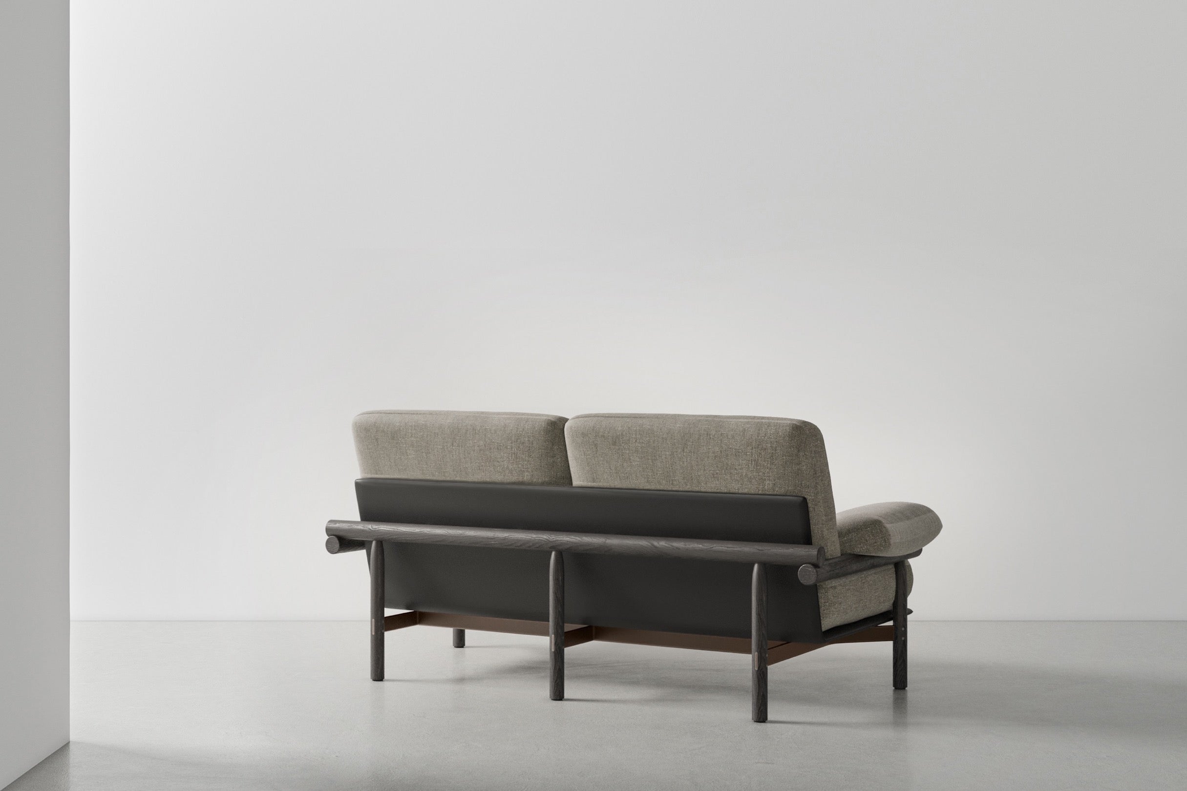 STILT 2-SEATER SOFA WITH ARMS - LARGE