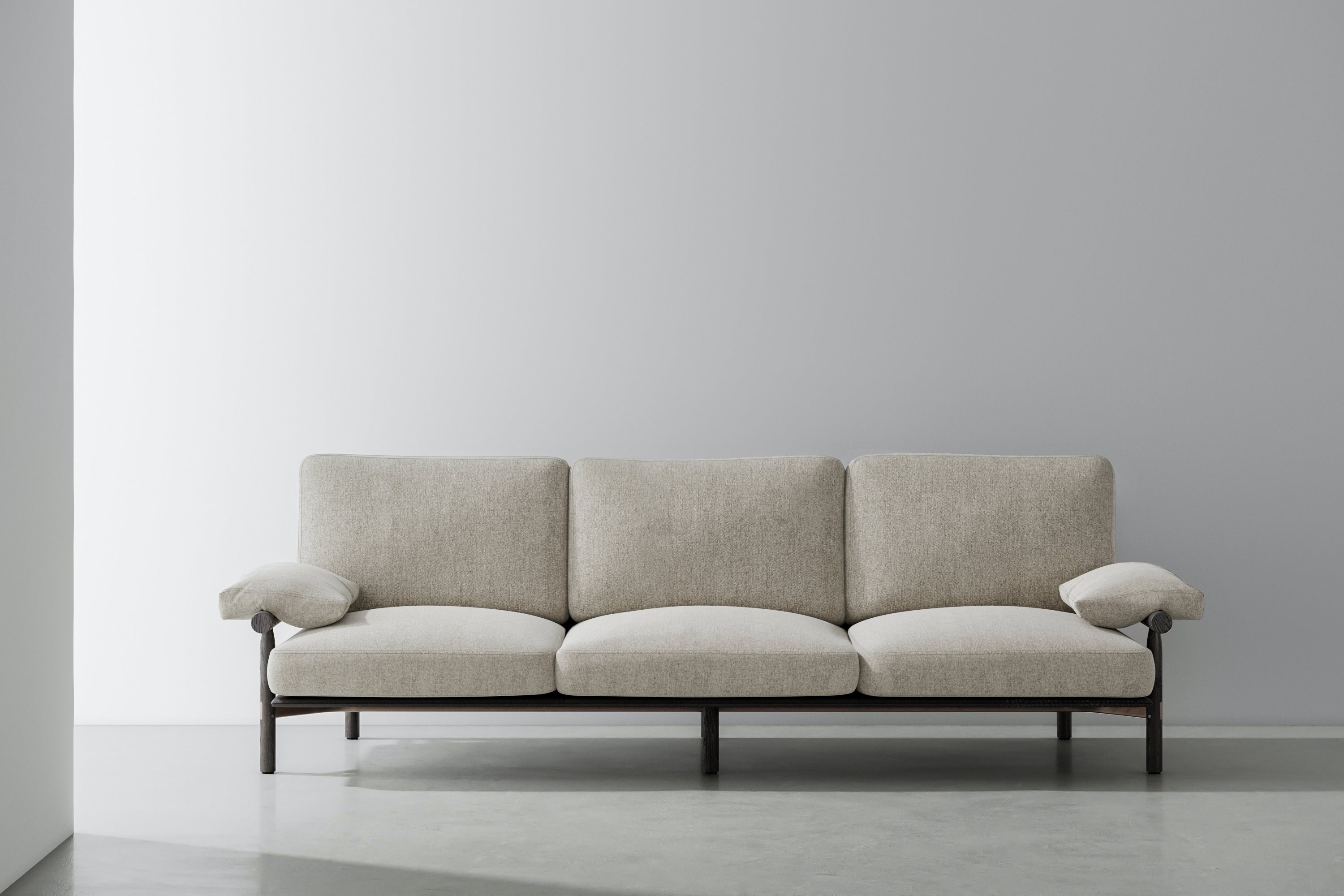 STILT 3-SEATER SOFA WITH ARMS
